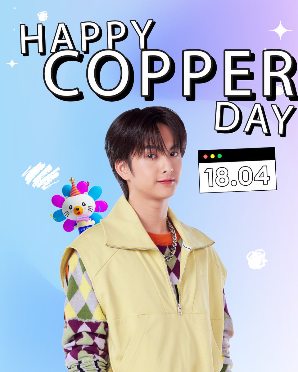 💙Happy birthday พี่คอปเปอร์คนน่ารักของน้องลาซ วันเกิดในปีนี้ขอให้พี่ #COPPERdechawat มีความสุขมากๆ สุขภาพแข็งแรง คิดอะไรก็ขอให้สมปรารถนาทุกประการ! จะออกเพลงใหม่อัลบั้มใหม่ก็ขอให้ยอดทะลุล้านเลยน้าา อยู่เป็นความน่ารักในหัวใจของน้องลาซตลอดไปเลยนะ🥳 #18thHAPPERBIRTHDAY