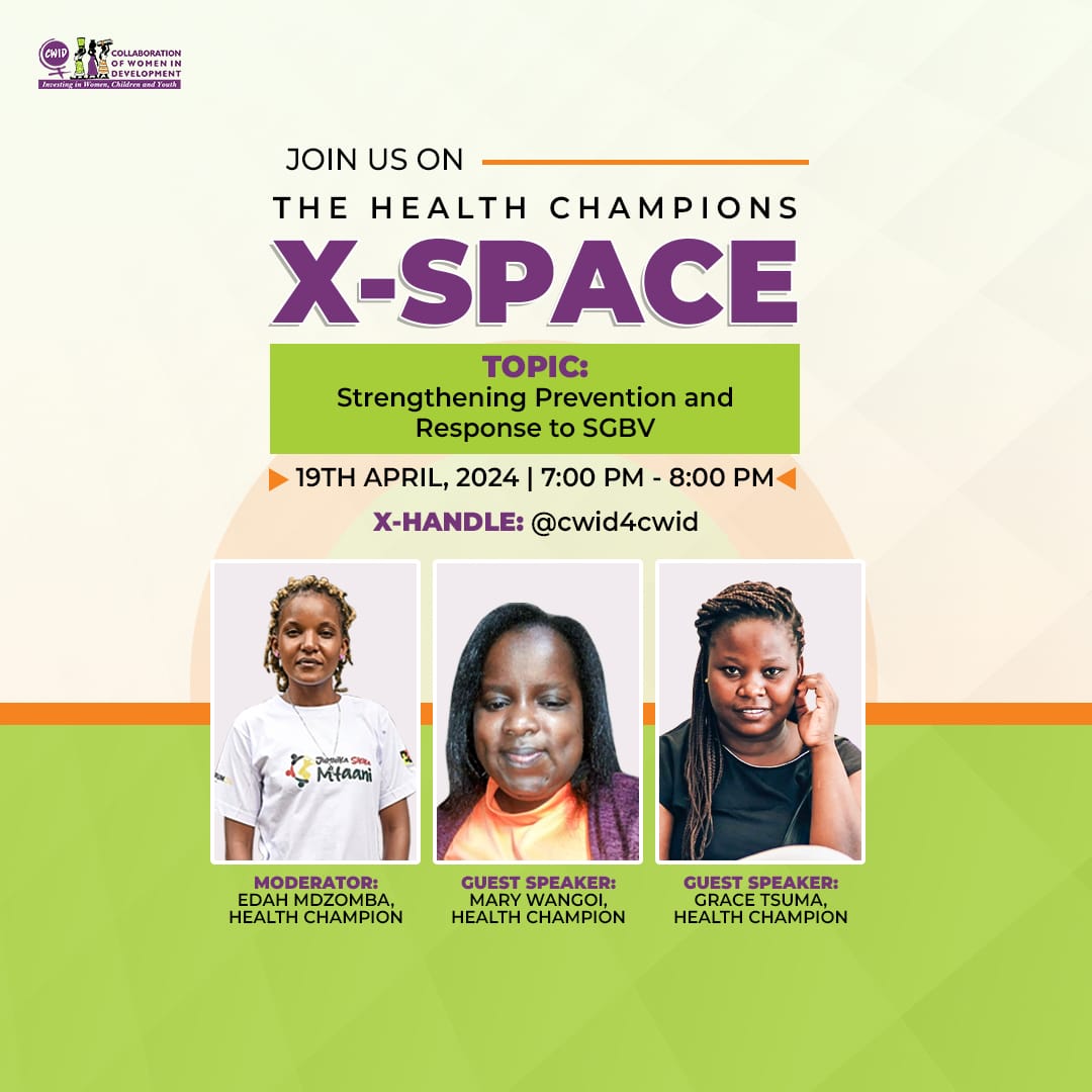 We can't emphasize enough the importance of preventing SGBV before it occurs. Join our X-Space this Friday as we delve in the conversation of both prevention and response to SGBV. @AkiliDada @ForumCiv @WeForSheMovKn @woman_kind @ThinkCREA