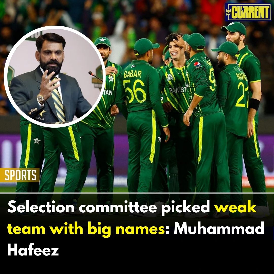 Former cricket captain and director Muhammad Hafeez has lashed out at the selection committee, alleging that they chose a weak team with big names. Read More: thecurrent.pk/selection-comm… #TheCurrent #Selectionscommittee #MuhammadHafeez #PAKVSNZ