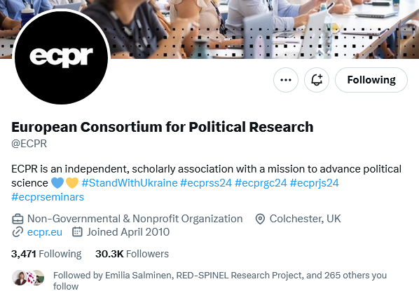 I have trouble understanding how this response of the Board of the @ECPR is compatible with the current bio of the @ECPR here on Twitter--not to speak of the history of statements in the past about geopolitical crises.