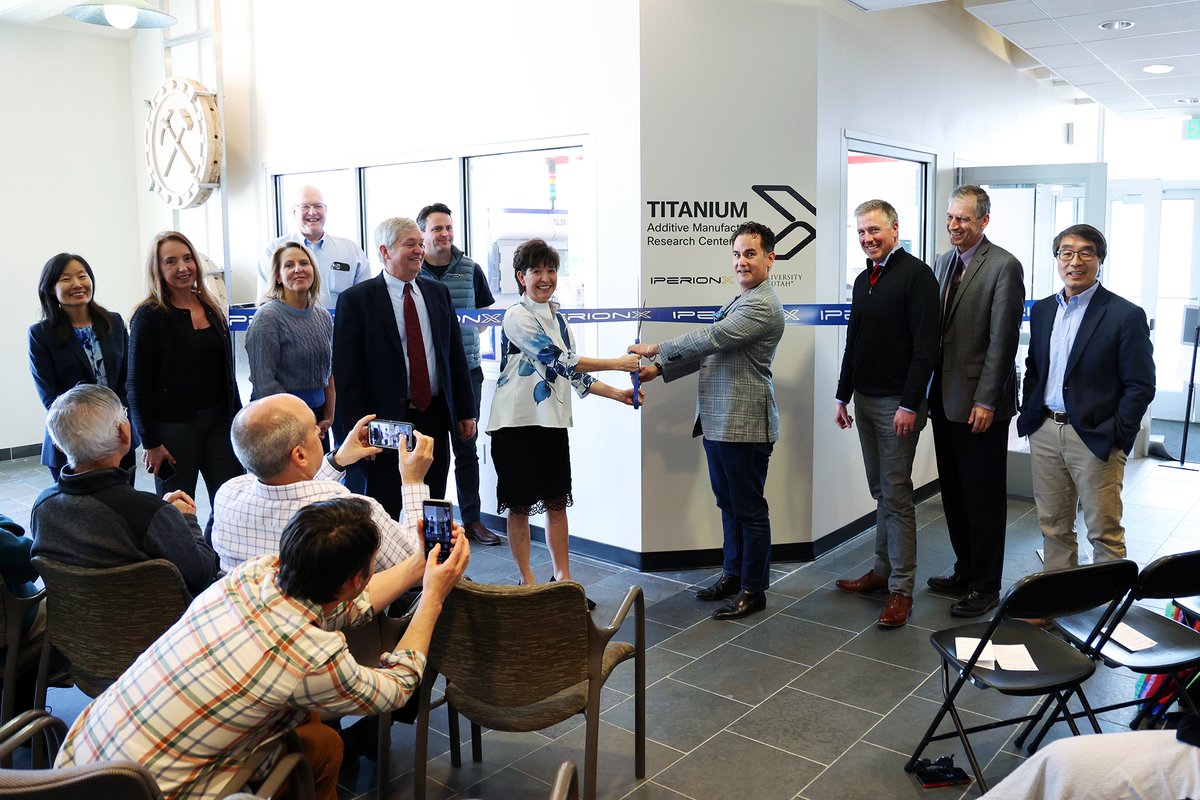 .@iperionx is pleased to sponsor the @UUtah's @UofUCMES and @utahmse Titanium Additive Manufacturing Research Center. As we continue to develop a low-cost, low-carbon, sustainable titanium supply chain in the United States, we look forward to continued collaboration and R&D