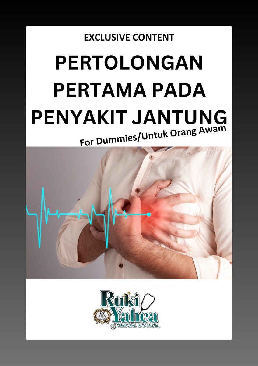 FIRST E-BOOK FROM RUKI YAHEA 'PERTOLONGAN PERTAMA PADA PENYAKIT JANTUNG (Buat Orang Awam)' INCLUDE : - Pertolongan Pertama Pada Penyakit Jantung (Hipertensi, Serangan Jantung, dll) - Gambar dan Tautan demonstrasi tindakan - DLL Get it now at Sociabuzz!! sociabuzz.com/ruki_yahea/c/6…