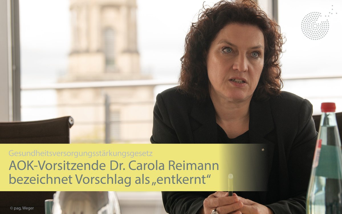 Carola #Reimann @AOK_Politik findet im #GVSG wenig Lobenswertes abseits der Überschrift. Vor dem Hintergrund präsentiert die #AOK heute: Ein Konzept zur regionalen sektorenunabhängigen #Gesundheitsversorgung.