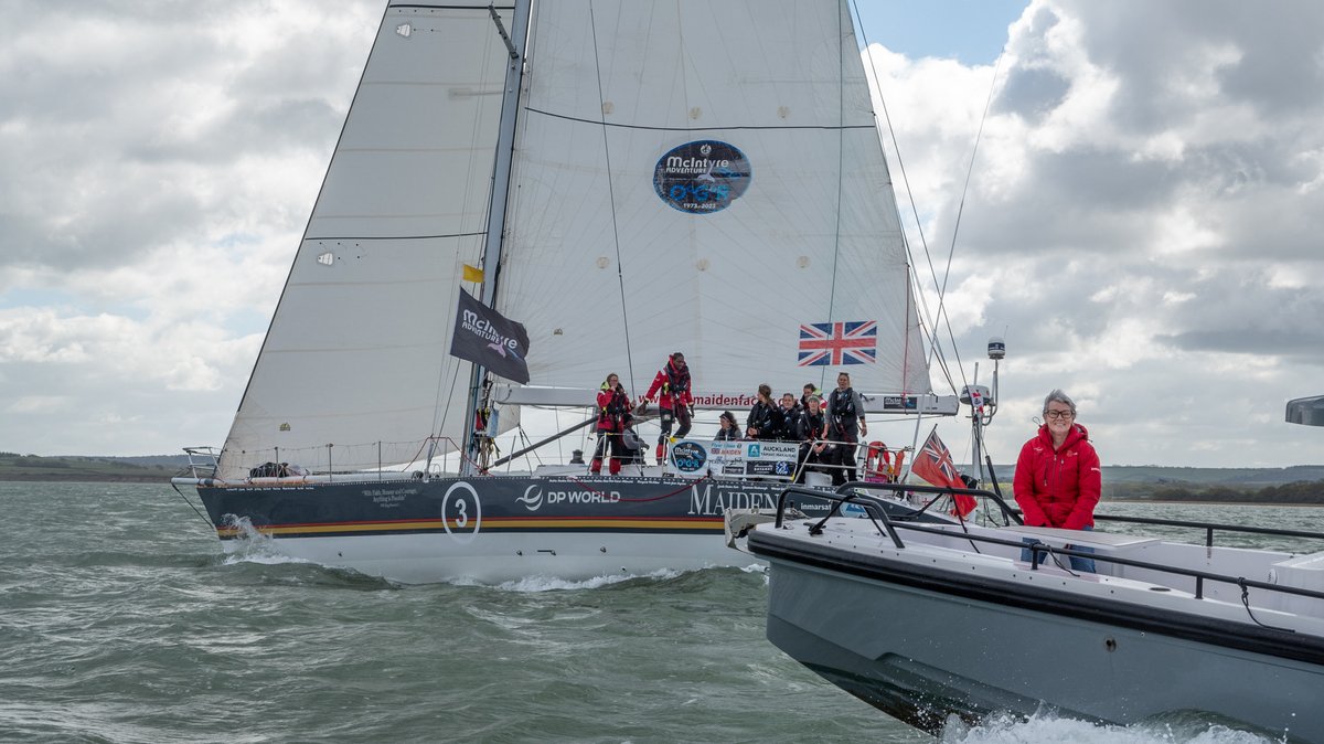 'We had an amazing welcome & had many boats join us out in the Solent to help us cross the finish line. It was phenomenal to have all of those boats and people come and see us, thank you everyone! The first person we saw on a boat was Tracy, of course!' - Heather Thomas #OGR2023