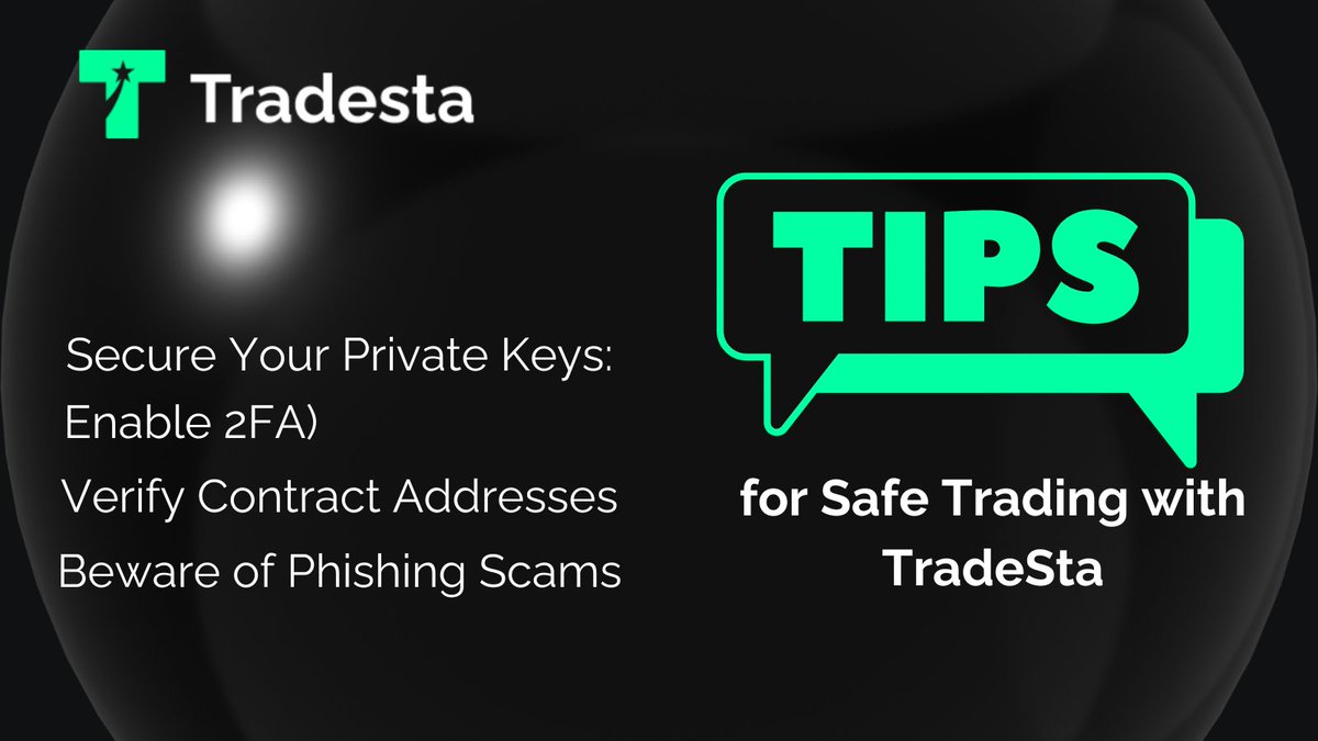 TradeSta prioritizes your security. Implement these tips to navigate non-custodial trading safely and confidently! #TradeSta #Crypto #Security #DecentralizedTrading #SafetyTips