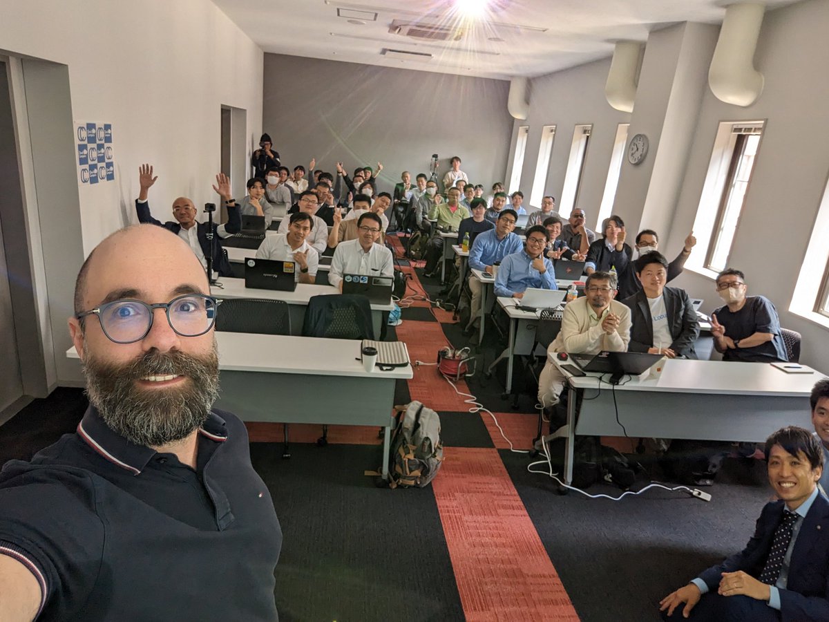 I had the pleasure and honor to spend the morning in Tokyo with this very friendly and motivated group of CloudCompare users! I was very impressed.

Thanks again to Kenta Itakura, Shiro Yoshida and all the others!
