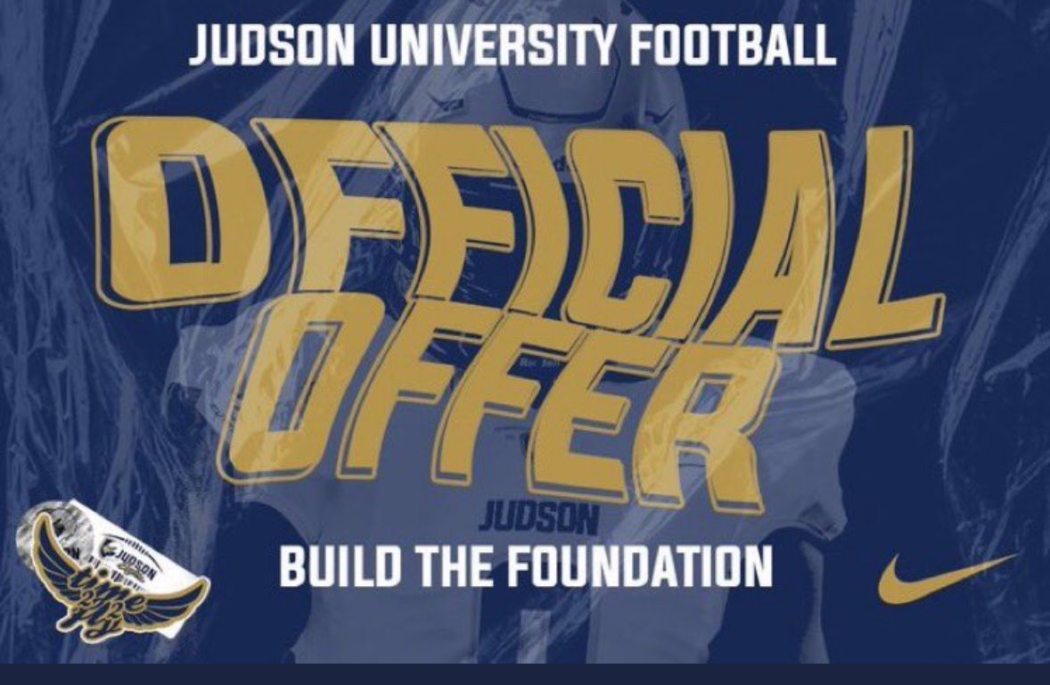 Blessed to receive an offer from Judson University! <a href="/CoachSweeneyTBE/">Coach Sweeney</a> <a href="/sjharmon22/">Coach Sammy Harmon</a>