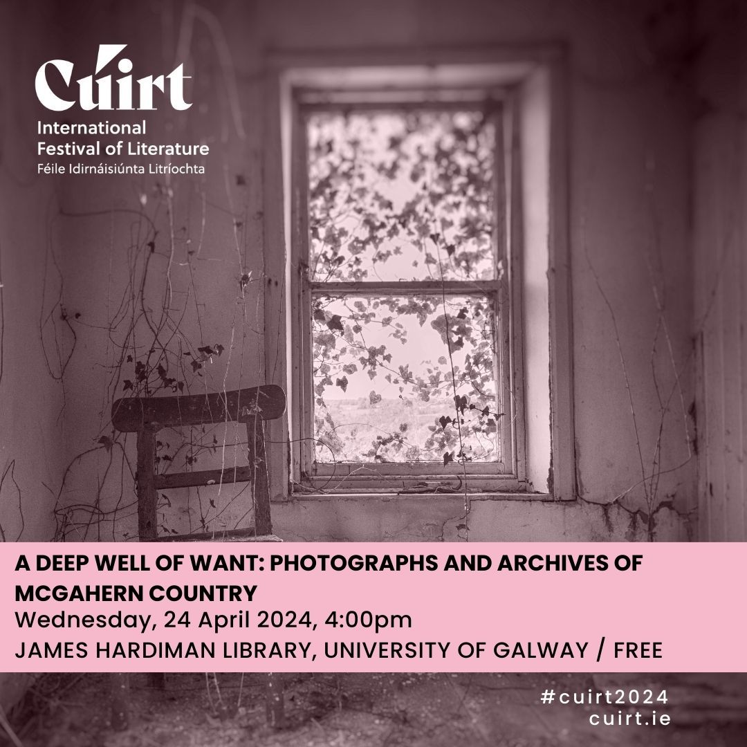 New exhibition is taking shape ahead of launch next week as part of @CuirtFestival - 'A Deep Well of Want: Photographs and Archives of McGahern Country' featuring the brilliant photography of Paul Butler & a new exhibition of McGahern literary archives. cuirt.ie/whats-on/a-dee…