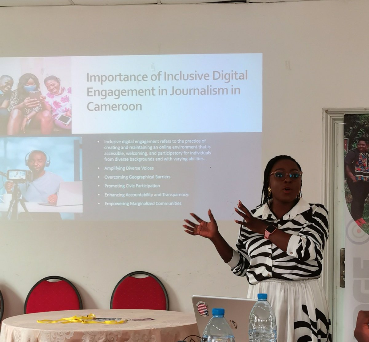 Joining several journalists and other stakeholders to gain knowledge and skills on Building Respect through Inclusive Digital Engagement and combating hate speech on and offline. @SwissAmbYaounde
#DigitalInclusion
#BRIDGE
#DigitalEngagement
#AmplifyDiverseVoices