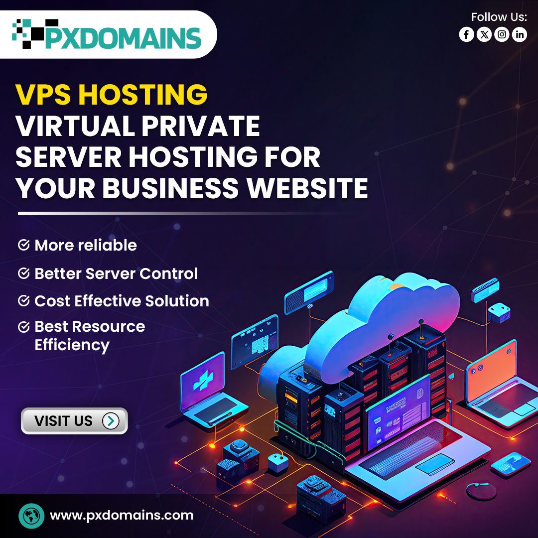 Unlock the Power of #VPSHosting for Your #Business Website! 💼 Experience unparalleled reliability, total server control, and cost-effective solutions with PXdomain's Virtual Private Server #hosting. 
#websecurity #domainname #onlinesuccess #webhosting #reliablehosting #Pxdomains