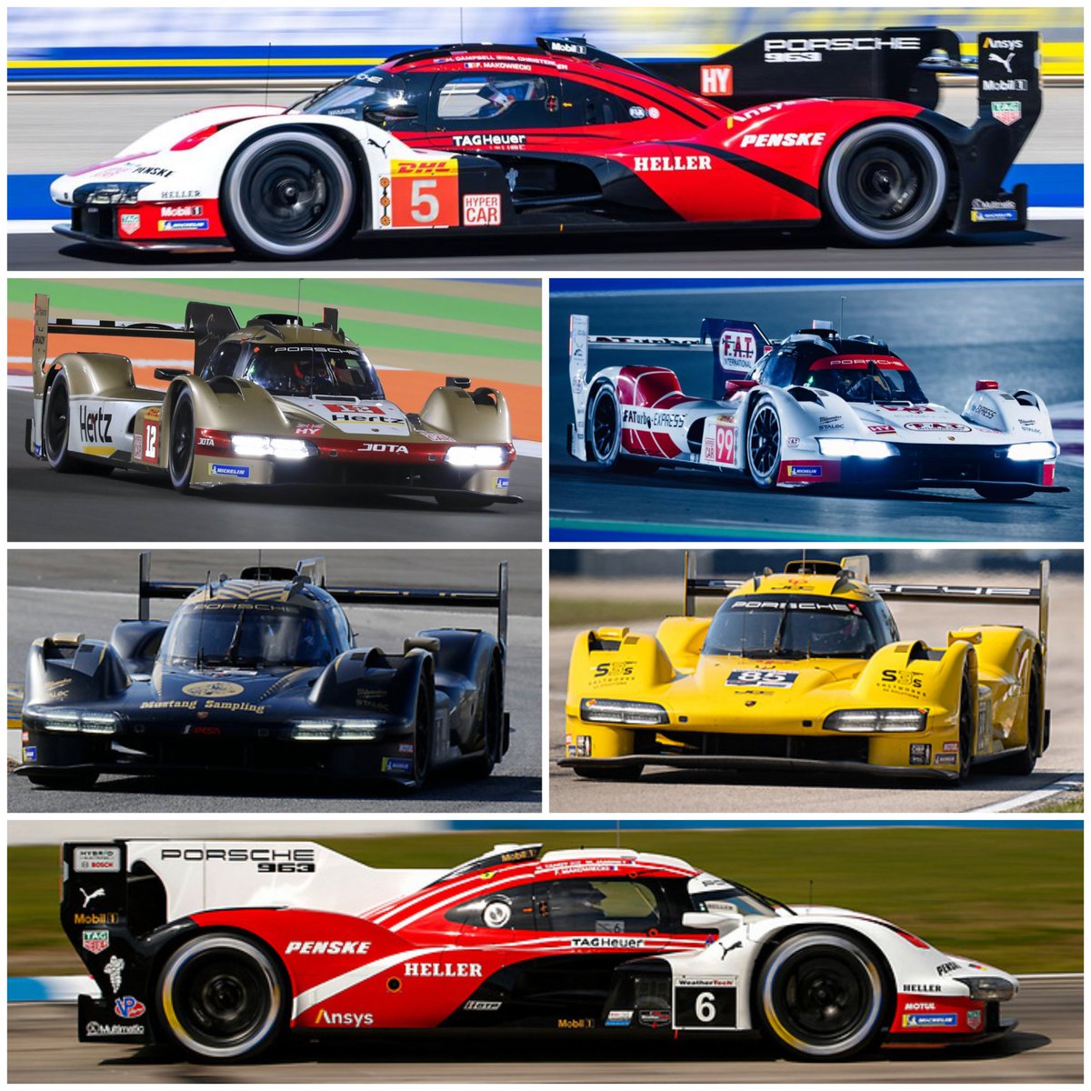 Nine Porsche 963 will be racing this weekend between #WEC and #IMSA.

🇮🇹  Five at the 6 Hours of Imola in Hypercar
🇺🇸  Four at the Grand Prix of Long Beach in GTP