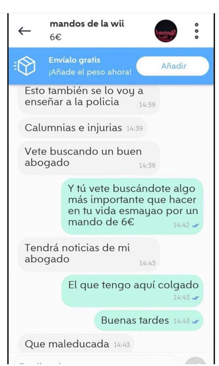 La mejor discusión por Wallapop en la historia de esta plataforma