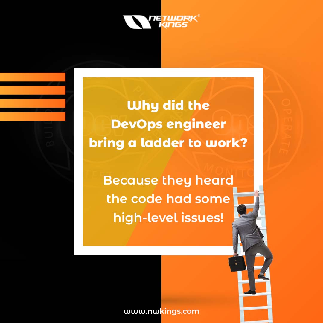 DevOps: Bridging Development & Operations seamlessly!🛠️💻
Unlocking agility, efficiency, and collaboration in every line of code.

Enroll today: nwkings.com/courses/devops

#nwkings #april #dailypost #onlinelearning #learn #skillup #career #knowledge #post #pun #punoftheday