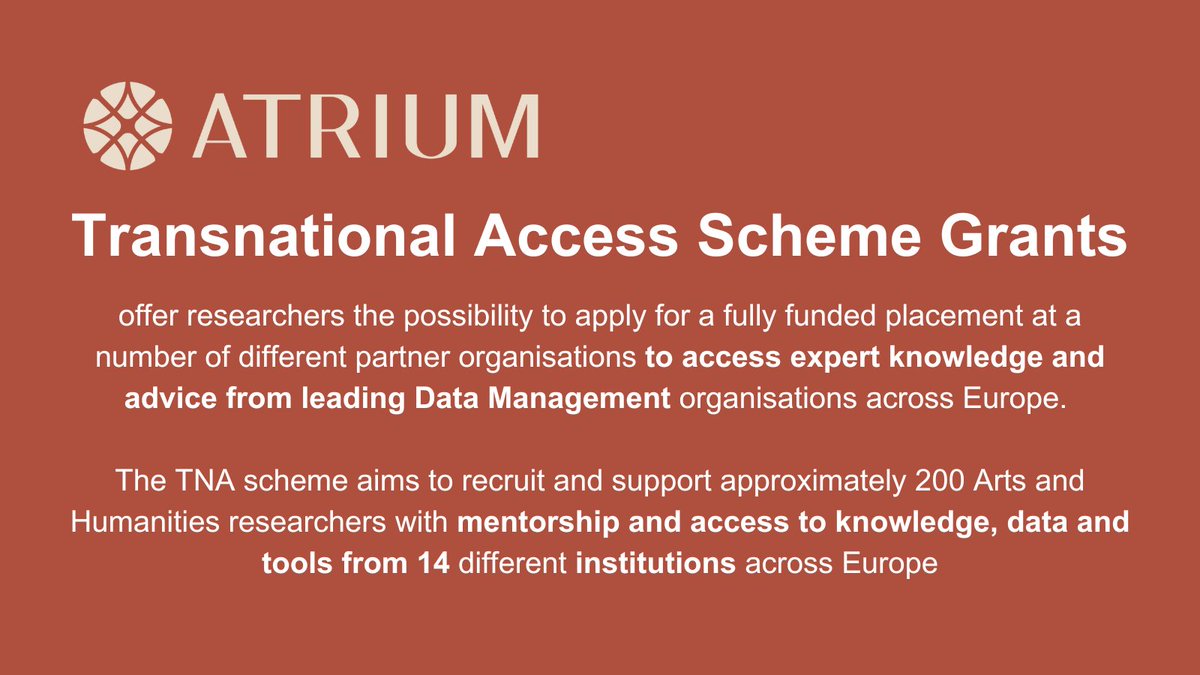 ⚡️ @ATRIUM_EU invites applications for fully funded Transnational Access (TNA) training visits to support your research: - Individual access based on a specific research topic proposed by the applicant - Summer School Access @UniOfYork / @AISCRproject 👉atrium-research.eu/travel-grants
