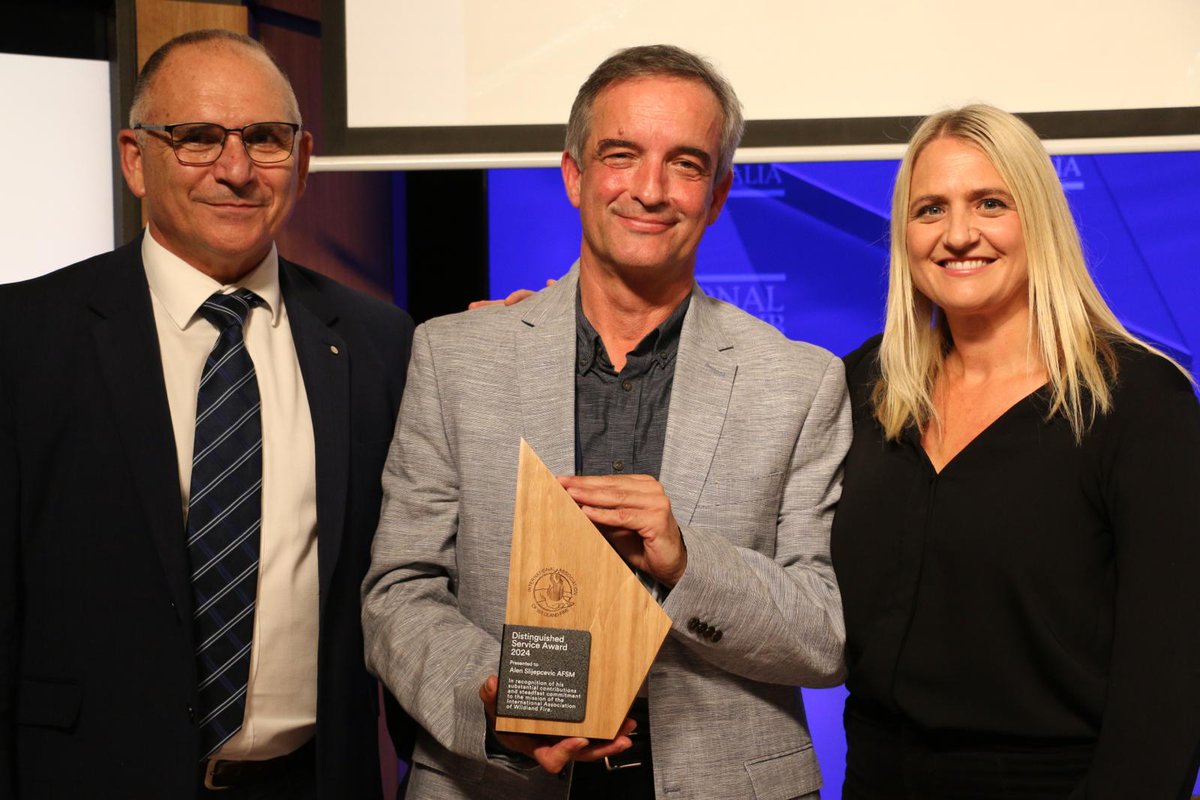 #IAWF is proud to acknowledge Alen Slijepcevic AFSM from Country Fire Authority (CFA) with the #IAWF Distinguished Service Award 2024. Presented at #FBF24 in #canberra, this award recognises Alen's outstanding contribution to furthering the goals of the Association.