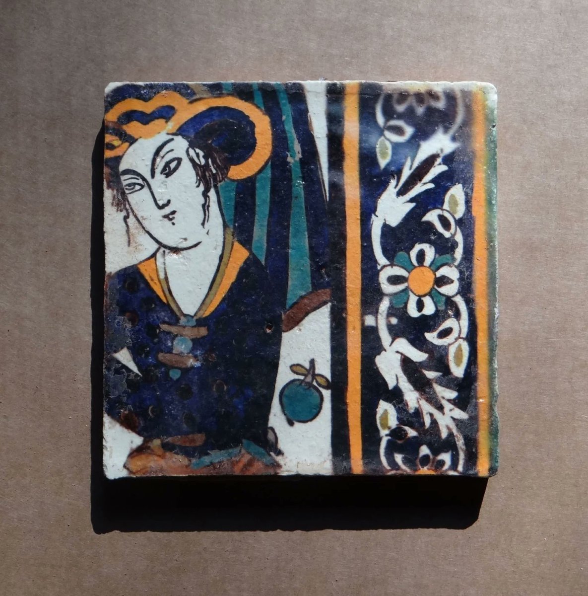 Vintage enameled decorative tile, the oriental Ambassador, medieval atmosphere, Middle Ages, old decoration #homedecor #etsyfinds #vintage #decor #onlineshopping #HomeStyle #DecorateWithArt #CreativeSpaces #elevateYourDecor #wiseshopper Available here elementsdeco.etsy.com/listing/167147…