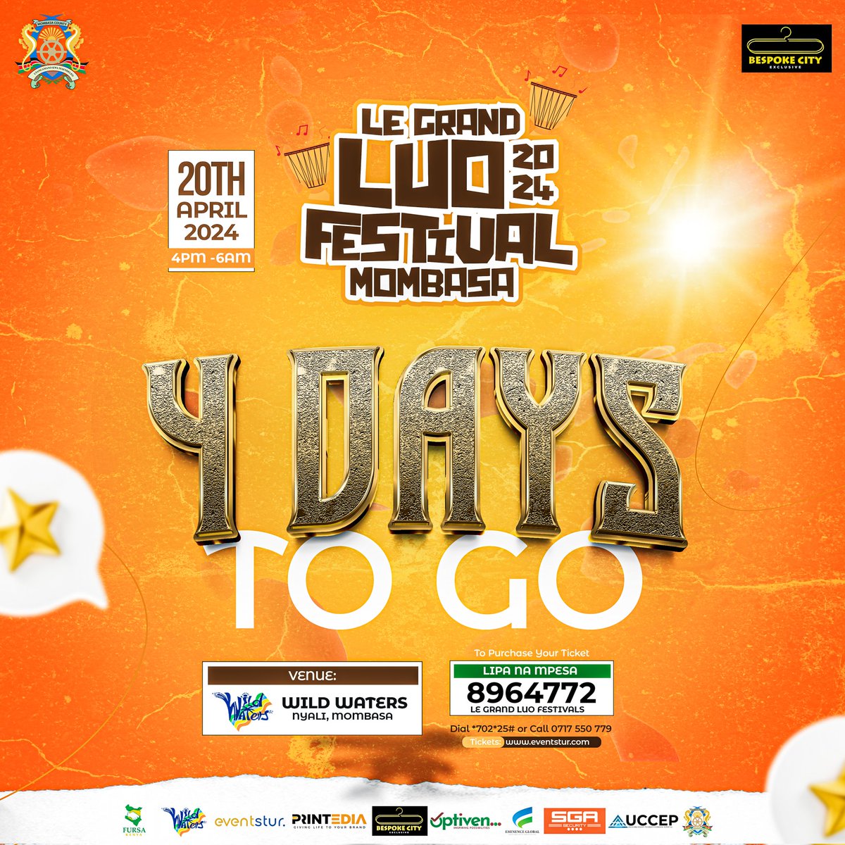 LeGrandLuoFest's tweet photo. The countdown begins. 

Grab your tickets by dialing *702*25#

Cc @everyone 

#legrandluofestival#Getyourtickets https://t.co/I5U4kEFskw