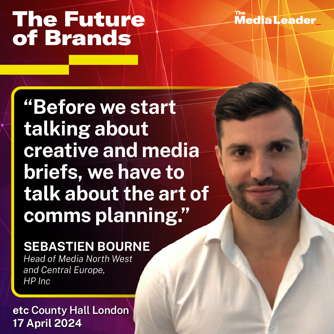 Today at The Future of Brands emerged how there's an increasing case for the media and the message needing to align better to cut through. However, according to HP'S Sebastien Bourne, before doing that, we have to talk about comms planning. At #FOB #FoBrands