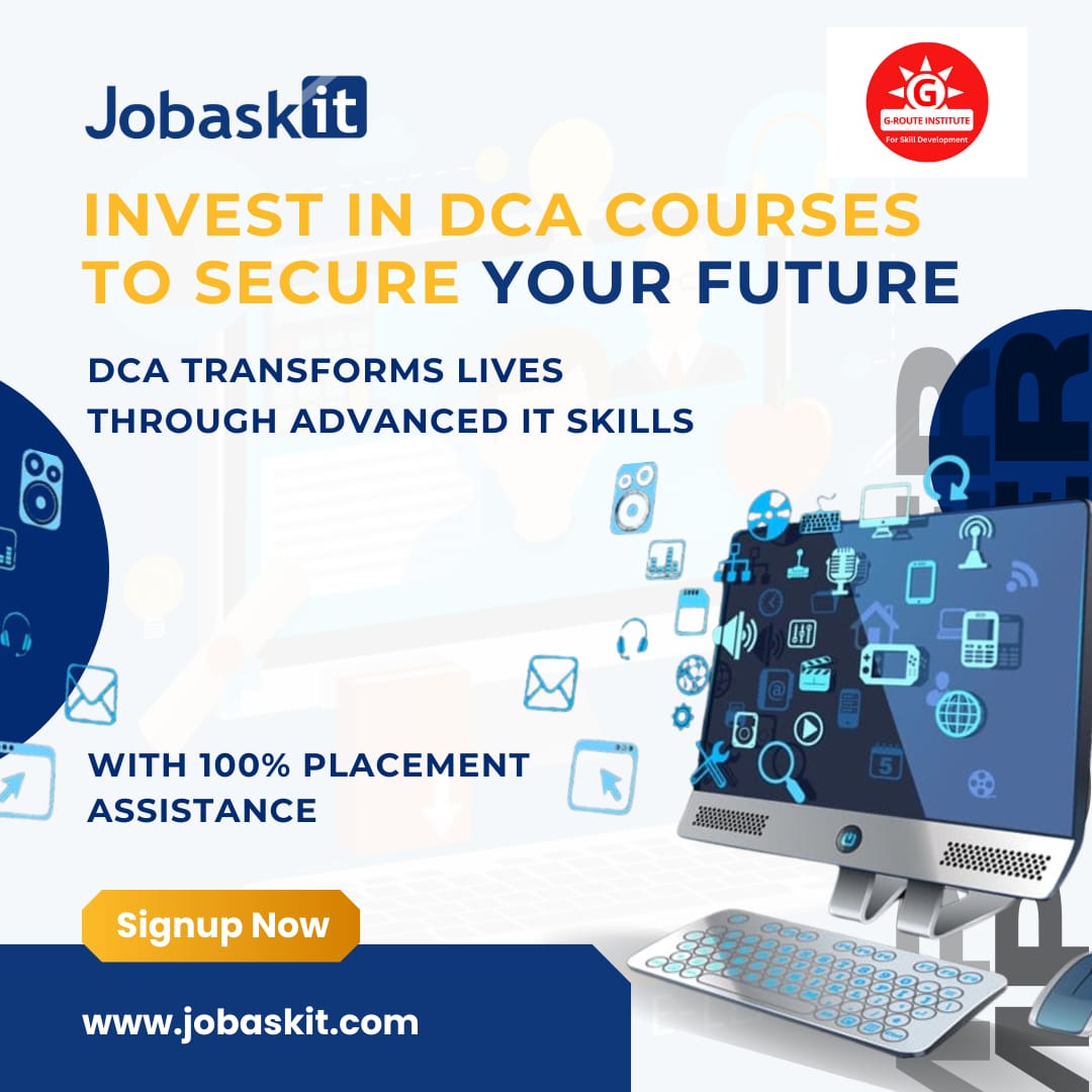 Launch Your IT Career with @grouteinstitute's DCA Course with 100% Placement Assistance!
.
.
.
#DCA #DiplomaInComputerApplications #ITCareer #GuaranteedPlacement #JobReady #TechSkills  #InvestInYourself #ITJobs #DCAcoursewithplacement #jobaskit #grouteinstitute