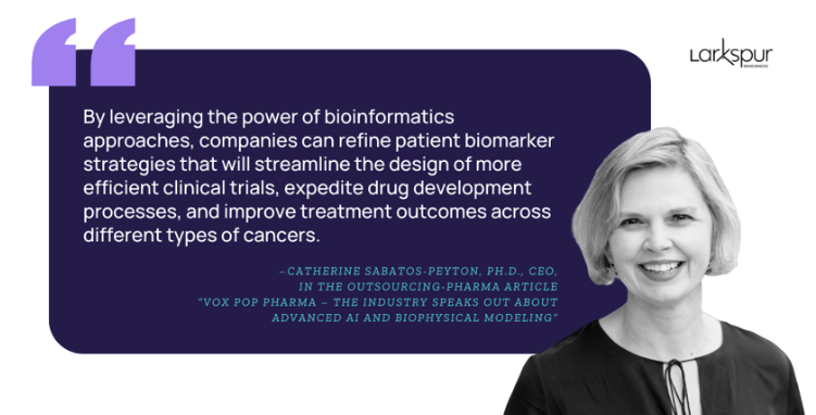 CEO <a href="/SabatosPeyton/">Catherine Sabatos-Peyton</a> recently shared her insights on advanced AI and biophysical modeling with <a href="/OutsourcPharma/">Outsourcing-Pharma</a> for its Vox Pop Pharma series. More: bit.ly/3xHUfk7 #AI #drugdiscovery