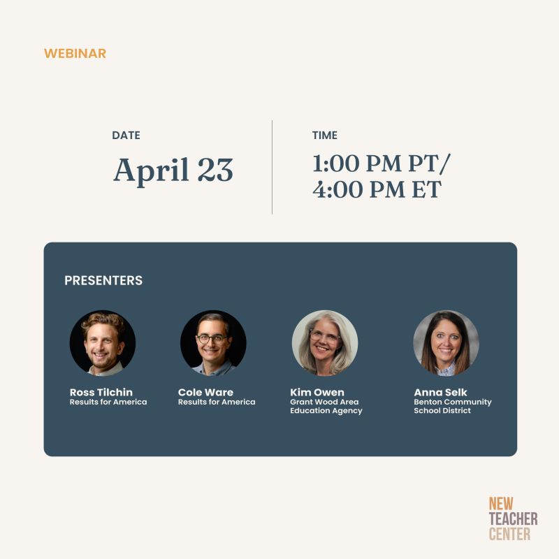 Discover how to sustain impactful new teacher induction programs. This webinar will feature presentations from Cole Ware and Ross Tilchin from Results for America, and Kim Owen and Anna Selk, education leaders from Iowa. Register Today: ow.ly/GPRu50R7Bav . #IAedChat