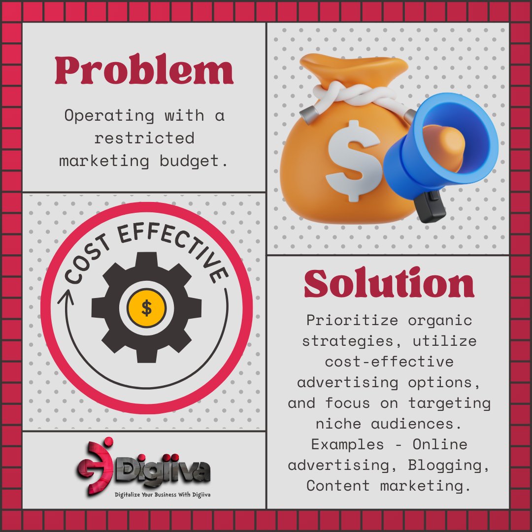 Marketing on a tight budget? No problem!

Shift your strategy to smart, organic growth and discover cost-effective ways to reach your audience.

#digiiva #digibits #problemsandsolutions #SmartMarketing #BudgetFriendly #OrganicGrowth #NicheTargeting #aitools #digitalmarketing