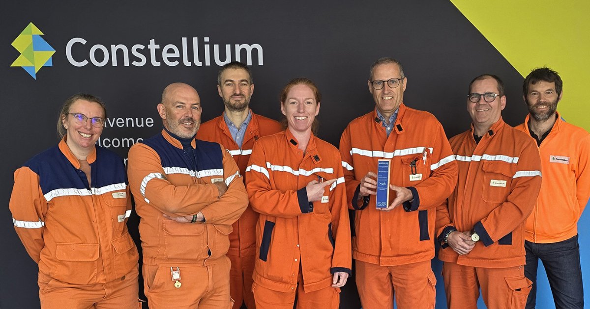 Constellium's tweet photo. Constellium is pleased to announce that our Issoire plant in France has been awarded the highest level of recognition by @Airbus as an “Accredited Supplier!” ✈️
 https://t.co/5ViCu1lk0N 

#IdeasMaterialized #aerospace #aluminium #aluminum #ProudOfOurPeople https://t.co/esrjatHZap