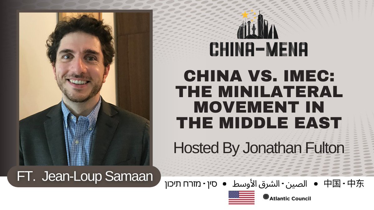 🎙 #ChinaMENAPodcast 🚨 New episode alert! @JeanLoupSamaan joins @jonathandfulton to dissect #China vs #IMEC 🇮🇳 and the rising minilateral movement in the Middle East. Will it reshape the region's future? 🌠 Tune in now! 🇨🇳 Subscribe here: ➡️ bit.ly/3rIcKj6