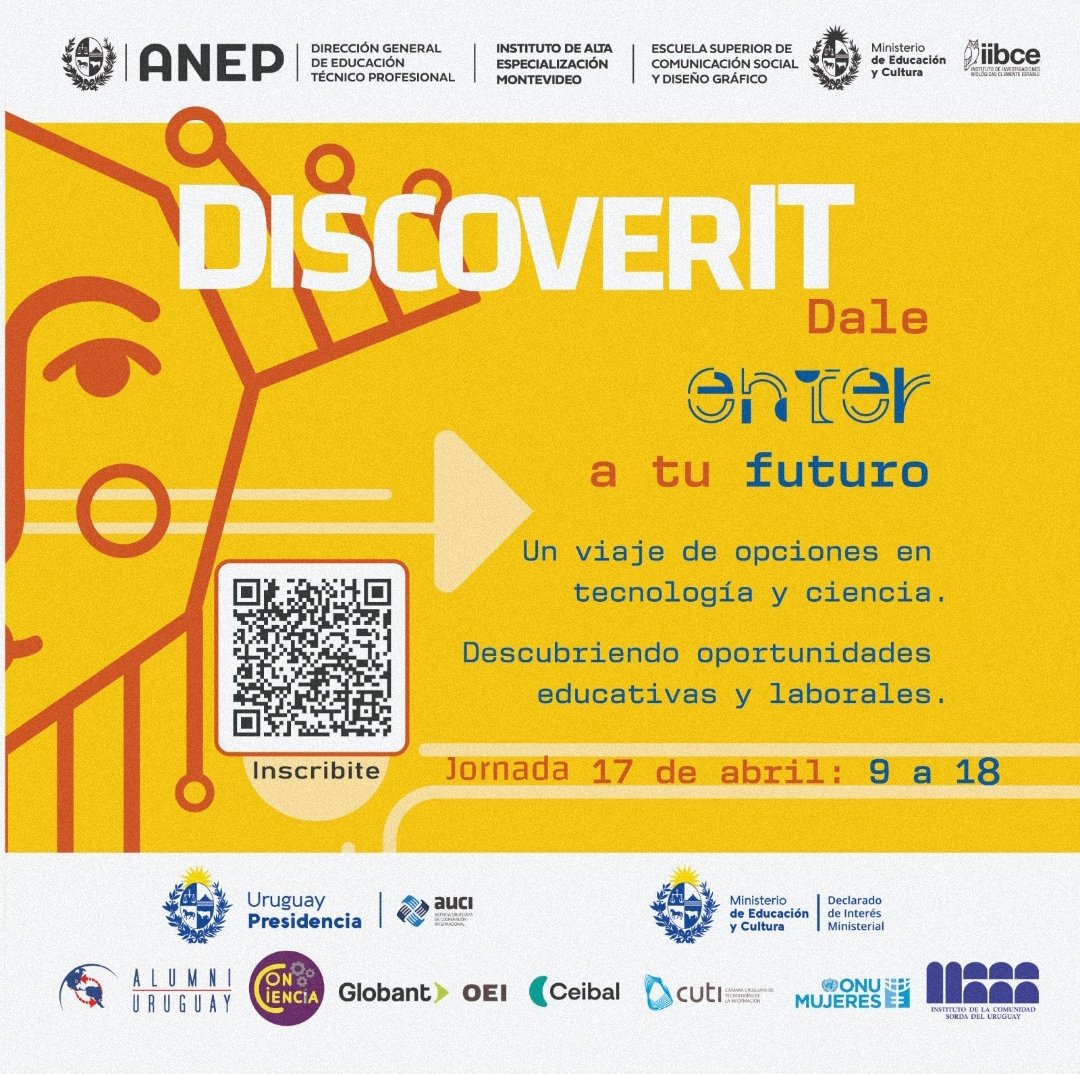 Comenzando DISCOVERT!!! Una jornada en dónde #ciencia y #tecnología se unen junto a IAE Montevideo  para potenciar oportunidades de egresados de CETP ANEP y promover #EquidaddeGénero.
@IIBCE @ANEP_Uruguay #ODS4 #ODS5 #ODS17 #DerechoALaCiencia
@ONUMujeres
@OEIUruguay