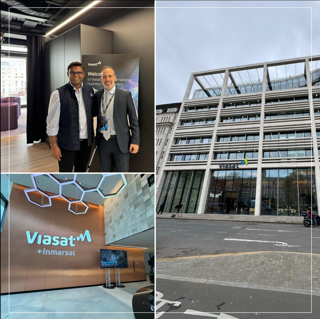 We would like to thank and congratulate our longstanding partner, @viasat + @InmarsatGlobal , on the inauguration of their new state-of-the-art headquarters in London. It was a great opportunity to learn more about their future innovative plans.