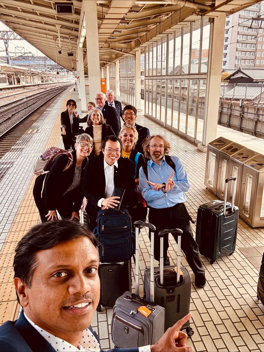 Shinkansen. UFIC Smart City/AI delegation enjoying all Japan's amazing technology, learning from colleagues about entrepreneurial educational models, identifying research collaborators, and most important of all, building relationships!