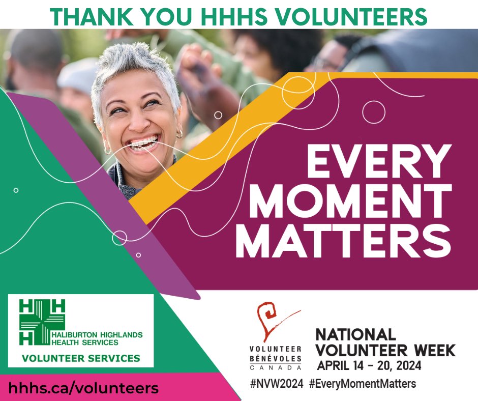 Every moment matters. 
Thank you, HHHS Volunteers!