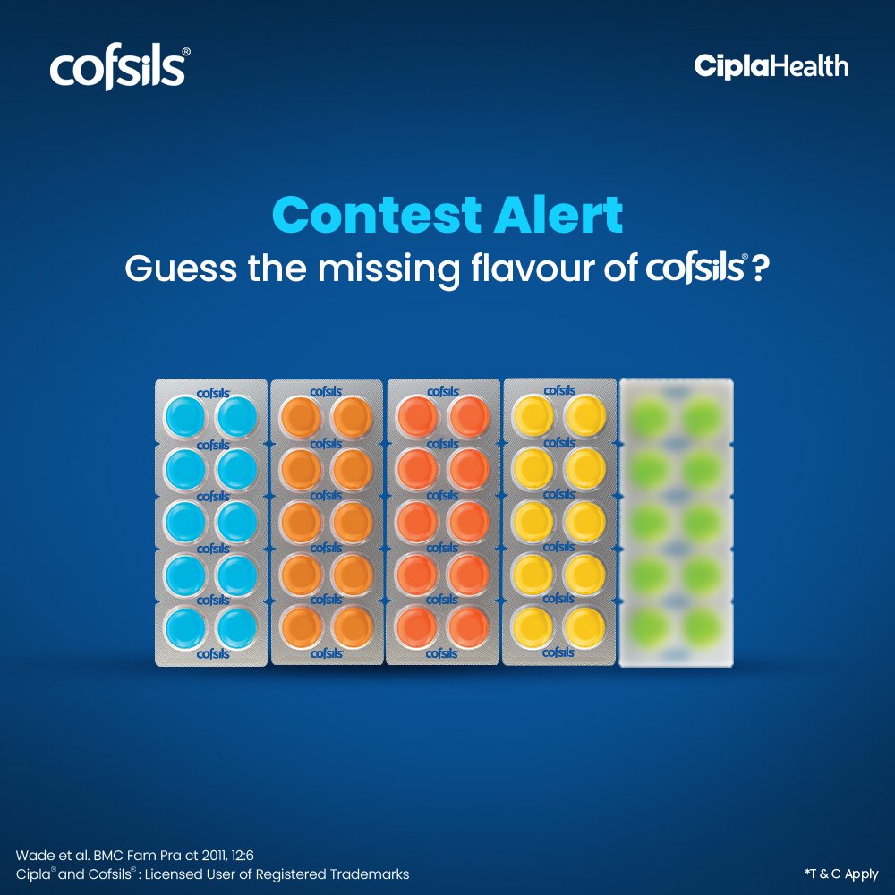 Can you crack the flavour code? Comment your guess and follow @cofsils_india for hints! 🕵️‍♂️​ ​#ContestAlert #ContestAlertIndia #Contests #WinBig #AmazingPrizes #Cofsils #Cipla #QuickRelief #SoreThroat #GuessTheFlavour #Lozenges #Antiviral #Antibacterial