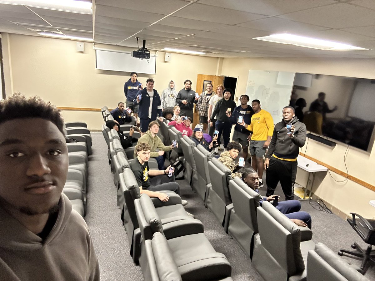 mck_nev's tweet photo. Great way to end spring ball, meeting with #teamdelta for Bible study! @CSPBearsFB https://t.co/4eM8mj3RH9