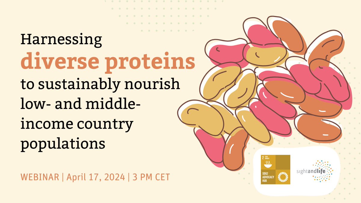 🔴#HappeningNow!

🚨'Harnessing diverse proteins to sustainably nourish low- and middle-income country populations'

📍Join the conversation👉 bit.ly/3J5zq4v

#GoodFood4All 🤝@SightandLife