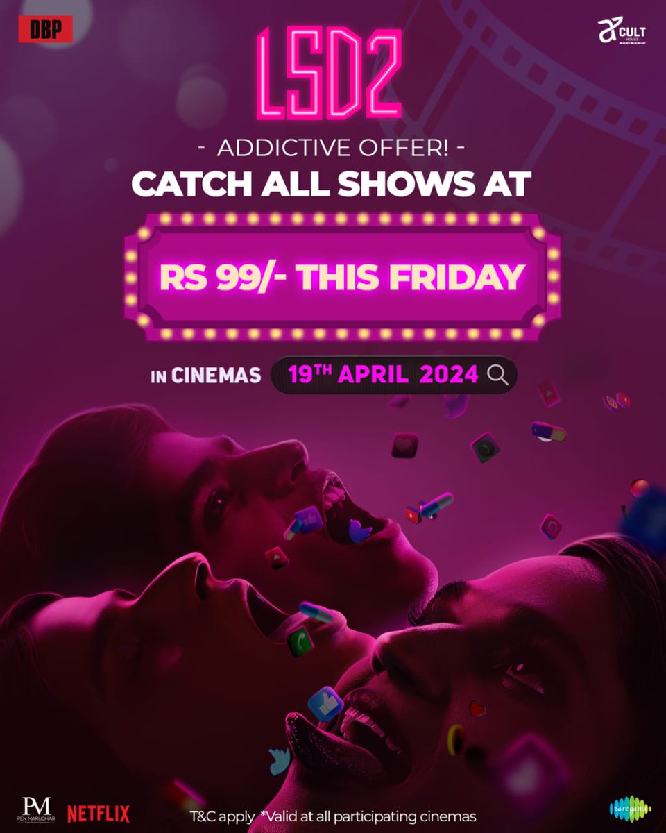 Rinkal78's tweet photo. LSD2 has given a very good offer for people on 19th April
LSD2 InCinemas On19April https://t.co/7AYwGAokJz