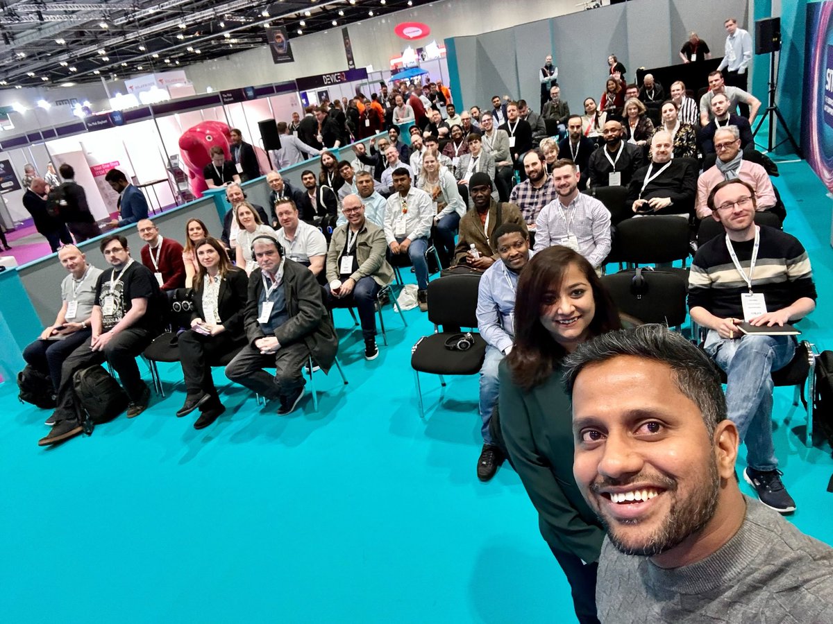 The @SITS_UK session 'AI Guardrails for IT Leaders' by @amnigos and @AparnaChugh was a riot🔥

A full house that was engaged throughout and had a few hearty chuckles, thanks to top-notch #IThumor from @valeundecim.

If you're there and missed the session, catch them at stand #595