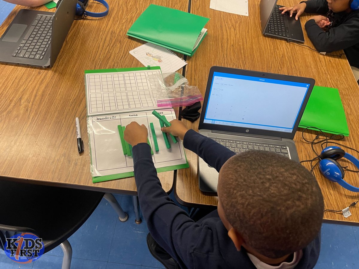 K1Education's tweet photo. β Midweek Math Corner βοΈ
Students in first grade at Stone Elementary are using concrete and pictorial representation to solve equations with support from #KidsFirst coach Katy Boyd. #KidsFirstAlways #MathMatters #MidweekMathCorner https://t.co/5OhDqerefM