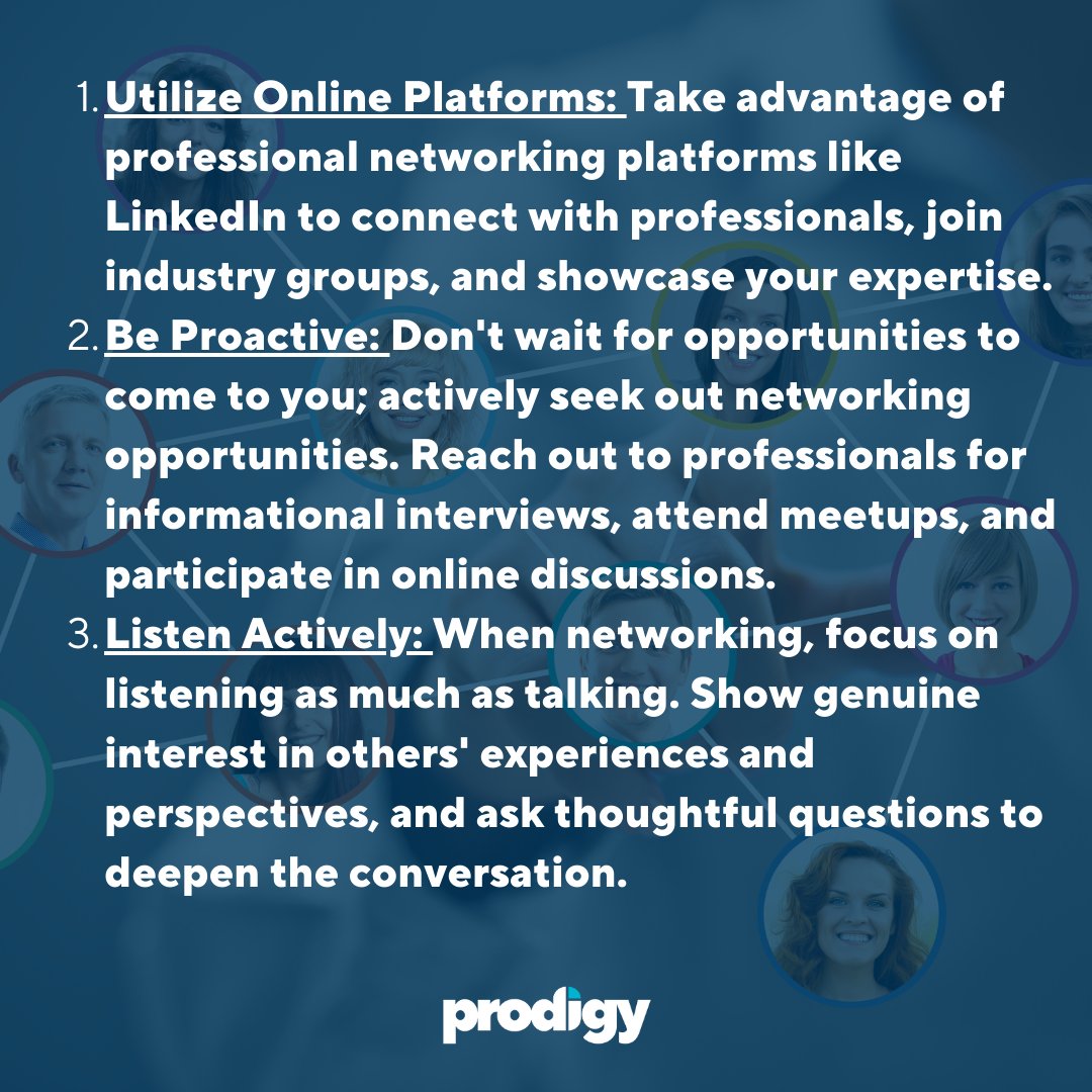 Elevate your networking game with Prodigy Personnel's essential tips for building connections! 💼 Whether you're a seasoned professional or just starting out, mastering these strategies will set you on the path to success.
#NetworkingTips #BuildConnections #ProdigyPersonnel