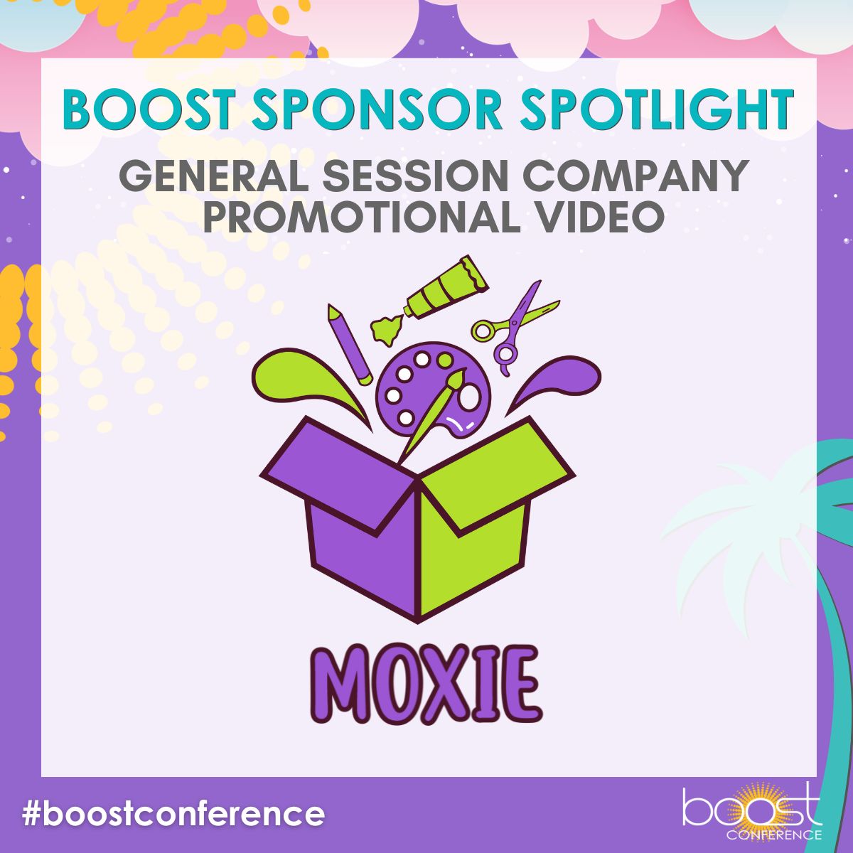 Our featured sponsor #MoxieBoxArt will be sharing a fun video during our General Session at the 2024 #boostconference in Palm Springs, CA. Learn more about their art curriculum and solutions for your programs. moxieboxart.com