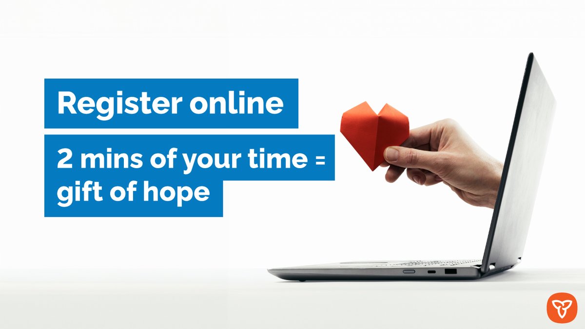 In just 2 minutes, you can give hope to Ontarians waiting for a lifesaving transplant. Here's how: Make sure you’re registered to be an organ donor at beadonor.ca @TrilliumGift
