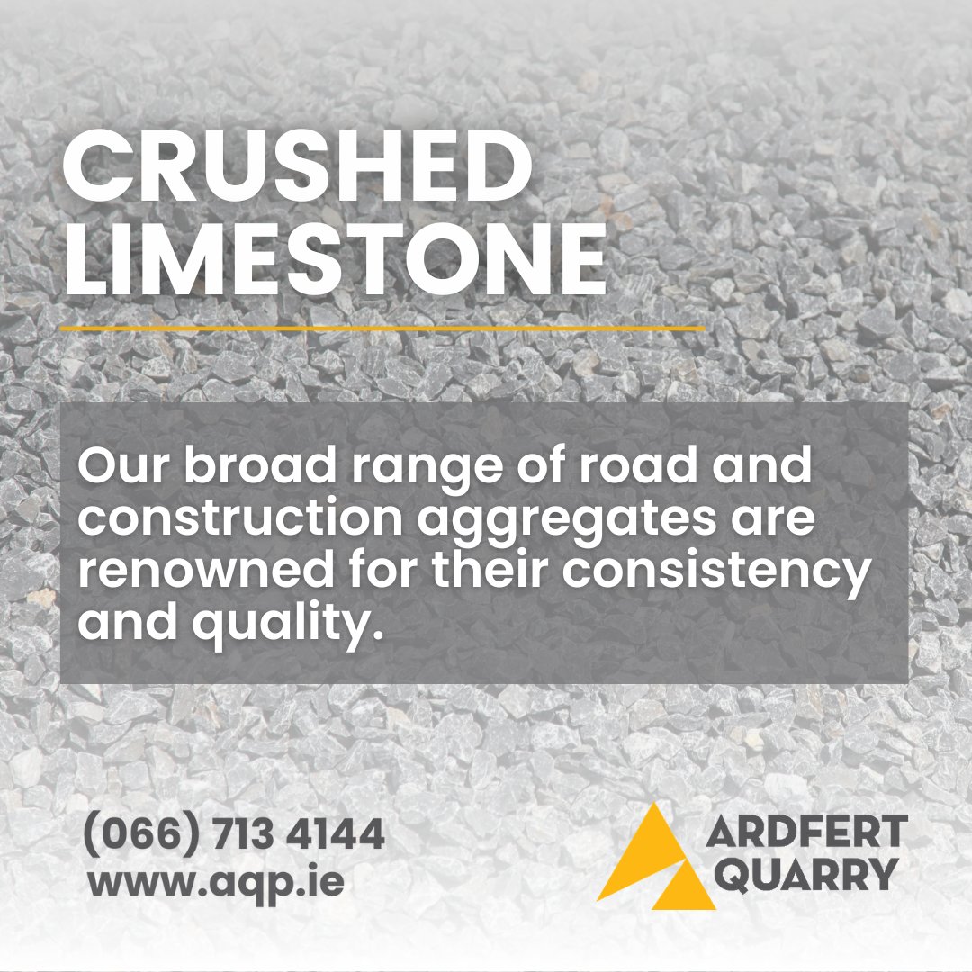 Our crushed stone is processed with precision to ensure consistent quality and durability❗ To find out more about our crushed limestone👉 aqp.ie/resource-centr… #Limestone #CrushedStone #Quarry #Ardfert #Farming365
