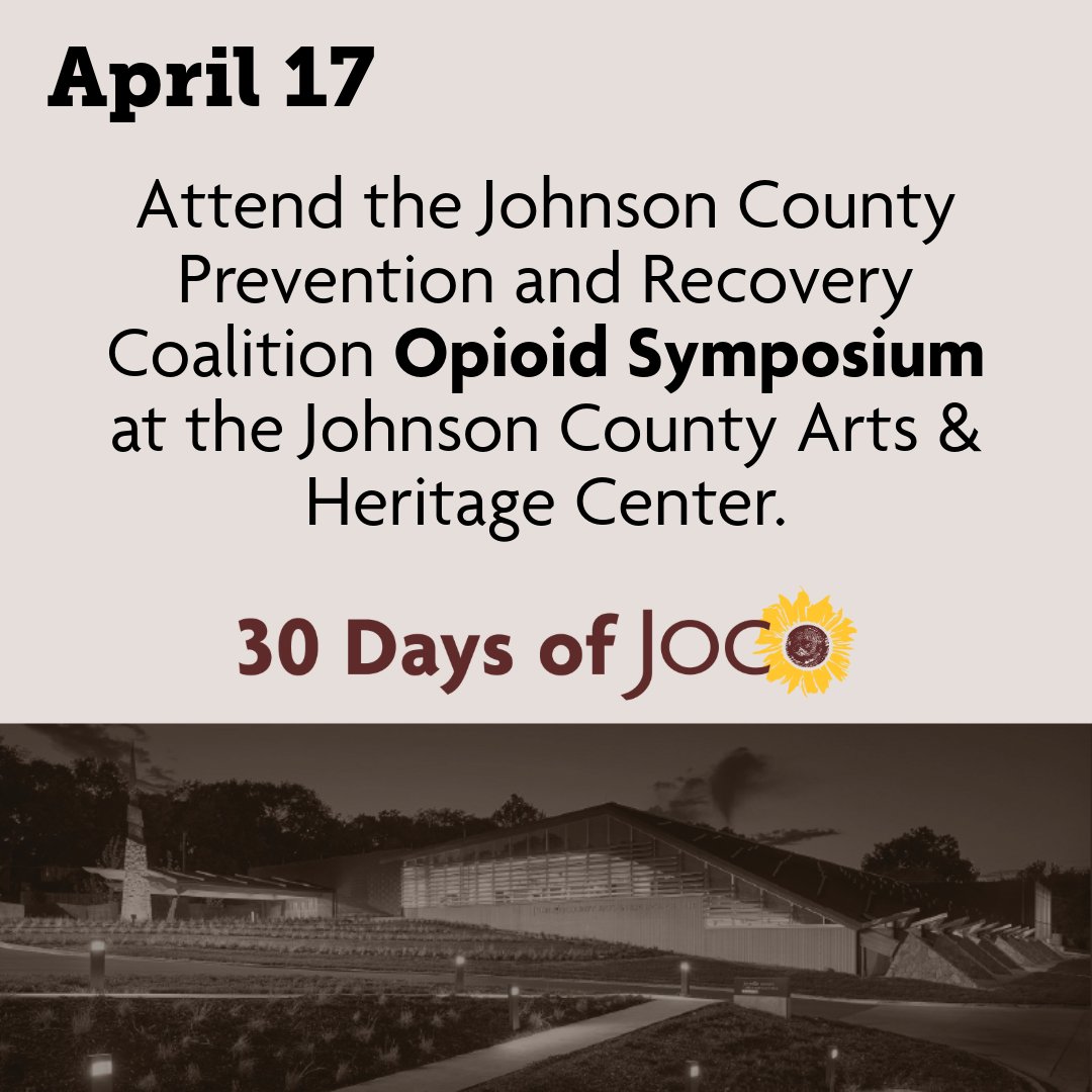 jocogov's tweet photo. Attend this day of learning and resource sharing to address opioid and fentanyl use in the community. https://t.co/DG4ggjM2W2
The event includes speakers from @JOCOMNH, the @JOCOSHERIFF and the Johnson County Medical Examiner's Office.
#30DaysofJoCo https://t.co/DQRxQzp9sr