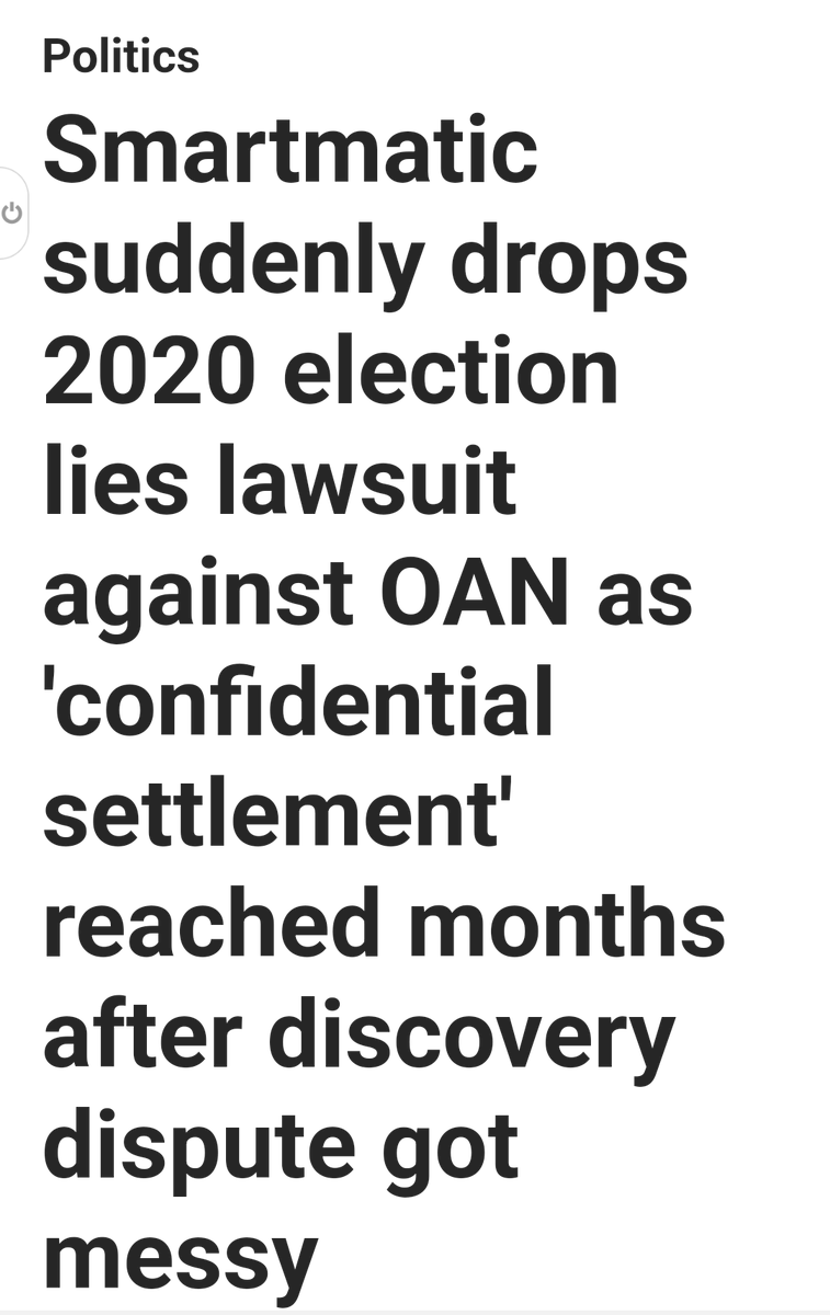 I wonder why Smartmatic dropped the lawsuit. Why did it get messy. What does that mean? #smartmatic