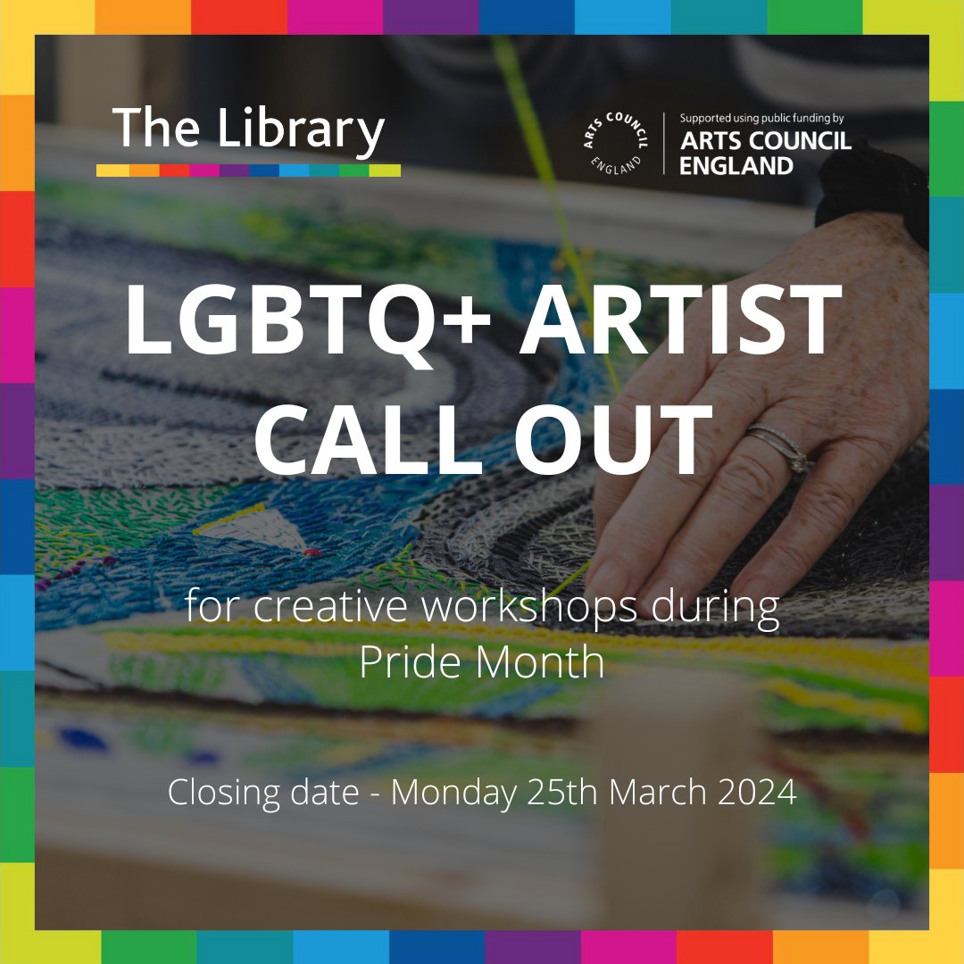 🌈 In celebration of Pride Month this June, we're thrilled to invite talented LGBTQ artists to lead creative workshops in a selection of our libraries across the county. Closes for applications: 22nd April Please visit The Library Website - orlo.uk/fGXtw