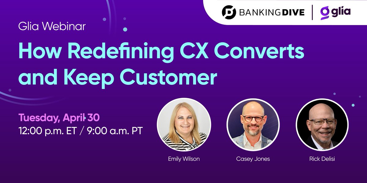 Join the webinar and learn how #banks are thinking about boosting loan conversions, expanding the customer base, and keeping deposits growing by redefining CX. April 30, 12 p.m. ET. Save your spot here: buff.ly/3xLAYOA #banking #bankingindustry #customerexperience
