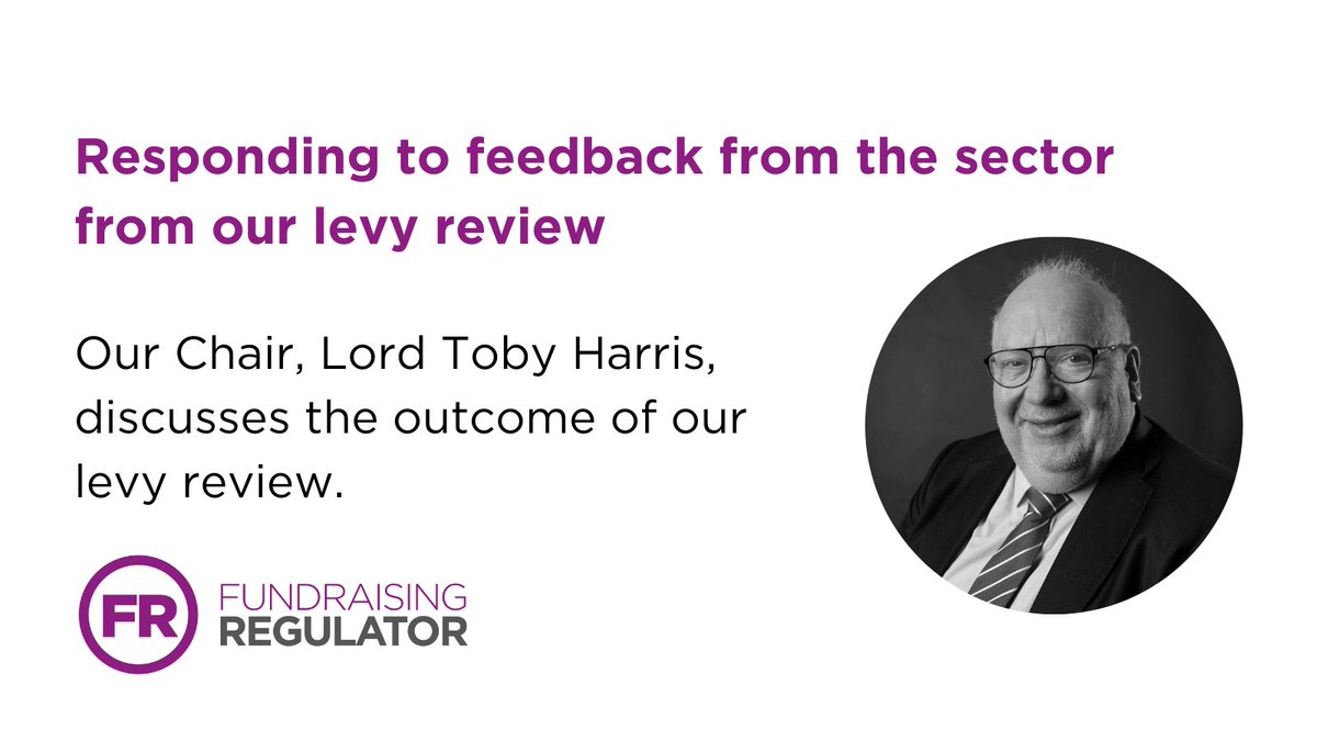 In our latest blog, our Chair Lord Toby Harris discusses the outcome of our levy review and our decision to increase the Fundraising Levy and registration fee following the review. Read more: bit.ly/49DnzFB