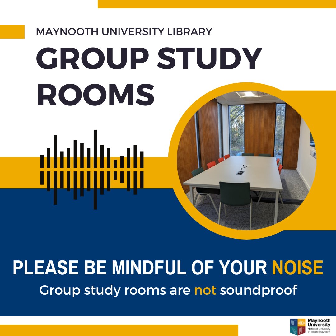 library_MU's tweet image. Please be mindful of your noise while using the Group Study Rooms. They are not soundproof! #libraryrespect #libraryrules #quietlibrary #library_mu