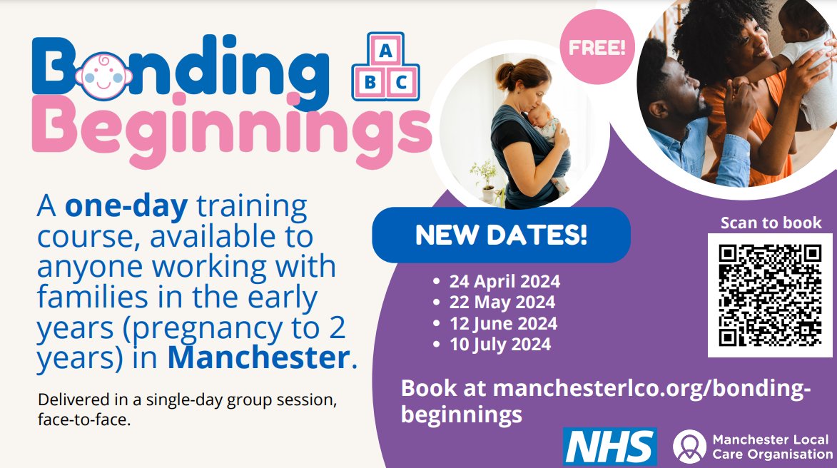 Work with families in the early years? This FREE course is for you! 💻 Learn about building parent-infant relationships with Bonding Beginnings. 📆 The first date is on 24th April, with more available in May/July 🔗 Find out more and book your place: ow.ly/Mg1Y50RakEr