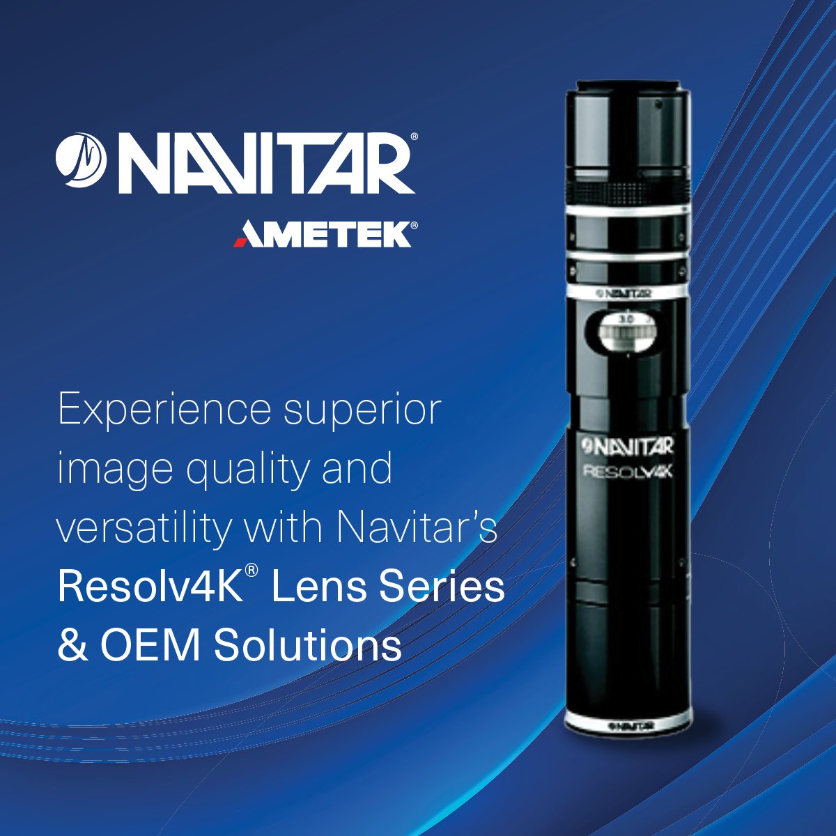 Experience superior image quality and versatility with Navitar's Resolv4K® Lens Series &amp; OEM Solutions

#NavitarResolv4K #ImagingPrecision #LensTechnology #OEMAssemblies #AutomatedAlignment #InnovativeOptics #NavitarSolutions

Visit Now:- ow.ly/n6Vn50RgXPG